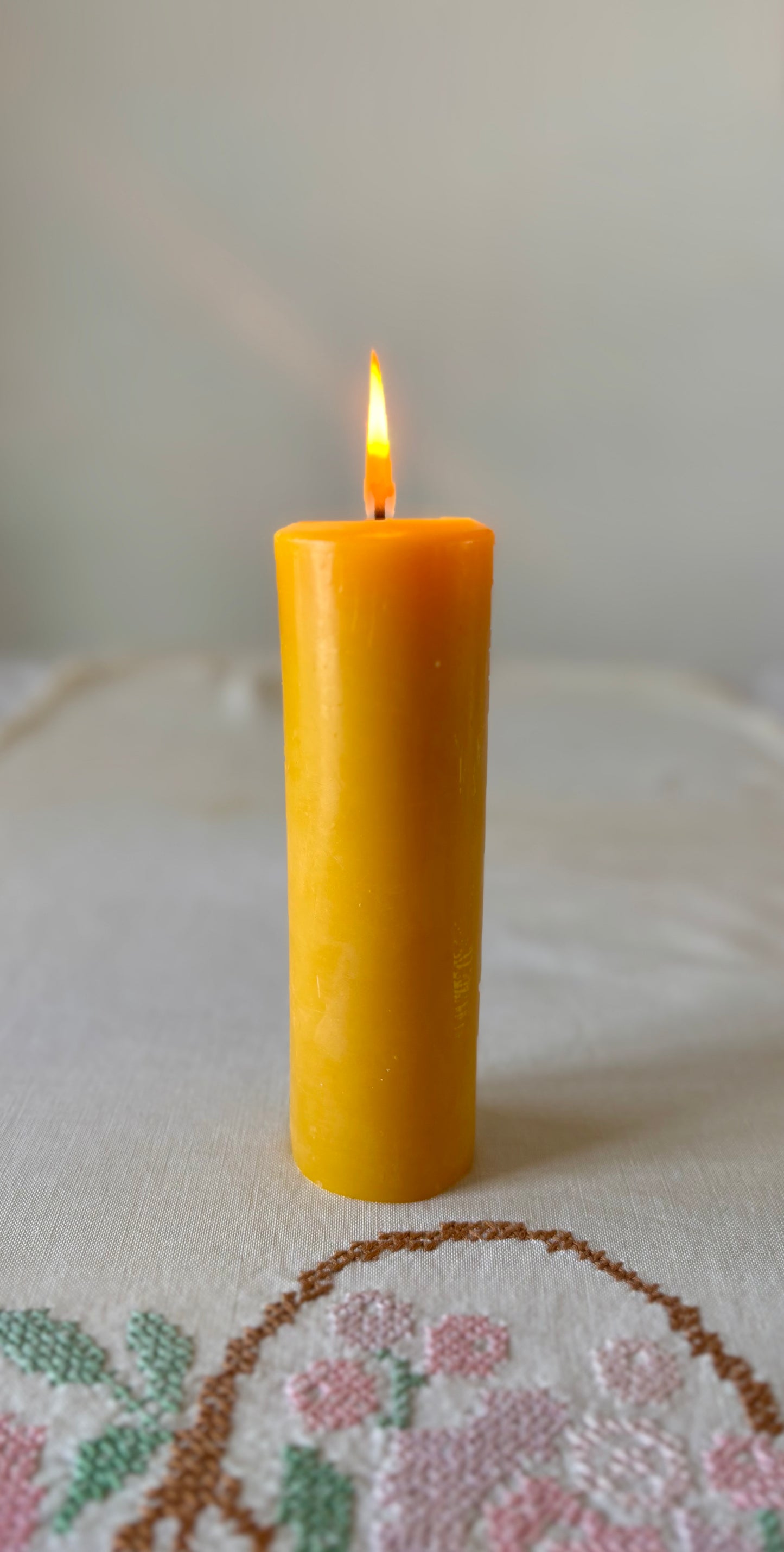 Homestead Beeswax Pillar Candle