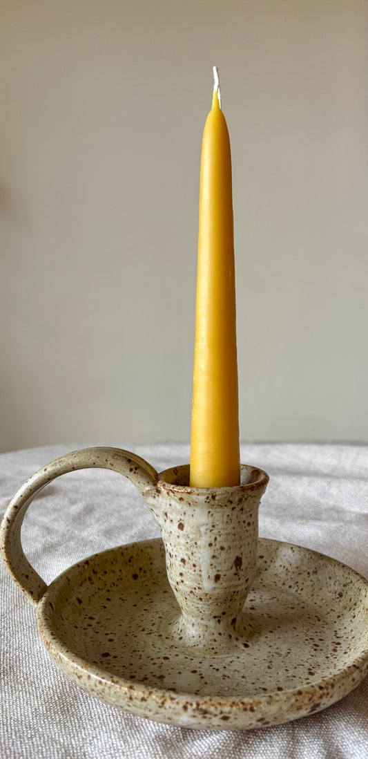 Hand-dipped Beeswax Taper Candles