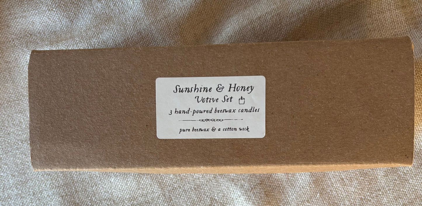 Sunshine & Honey Votive pack of 3