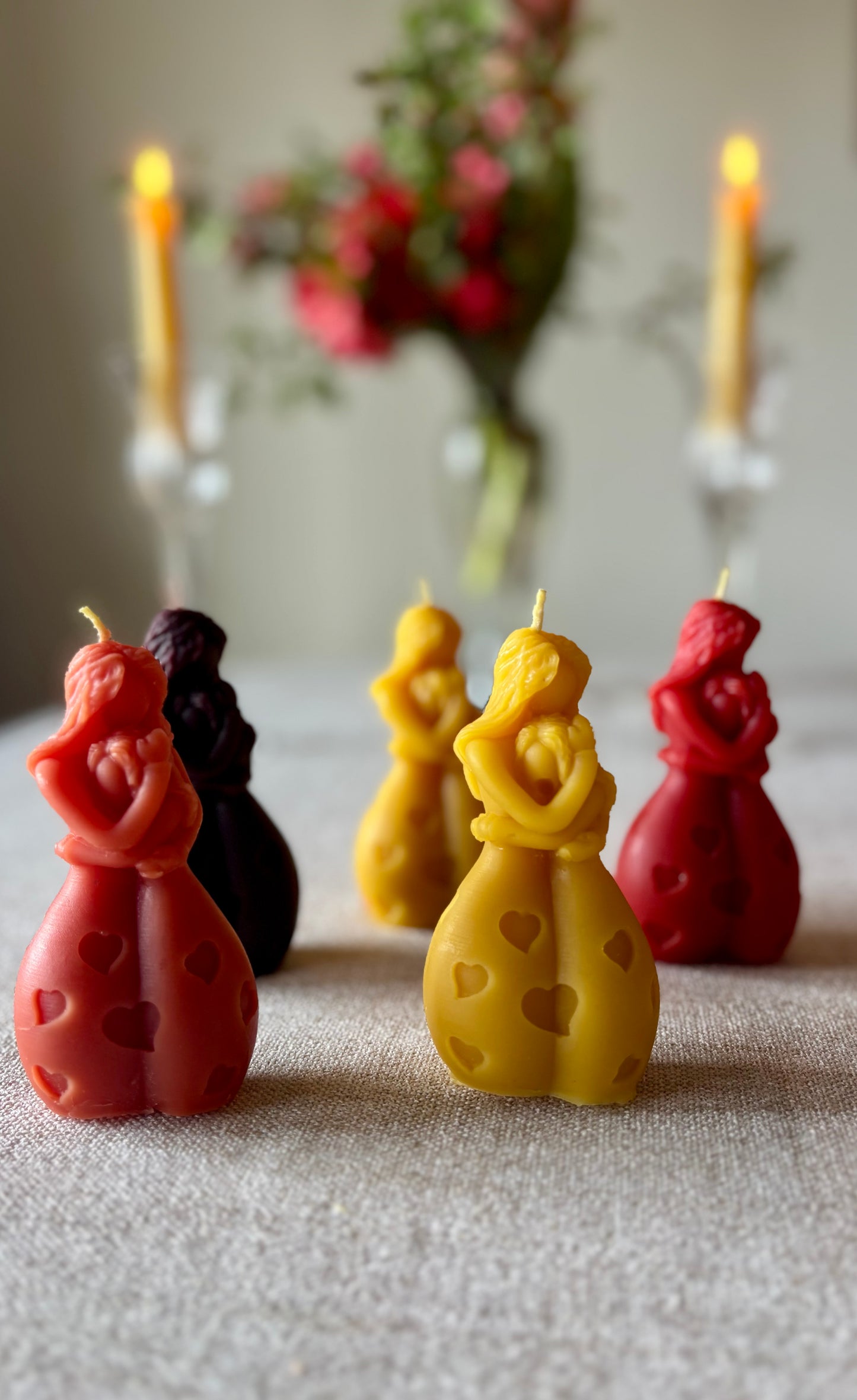 Mother & Daughter Beeswax Votive Candle