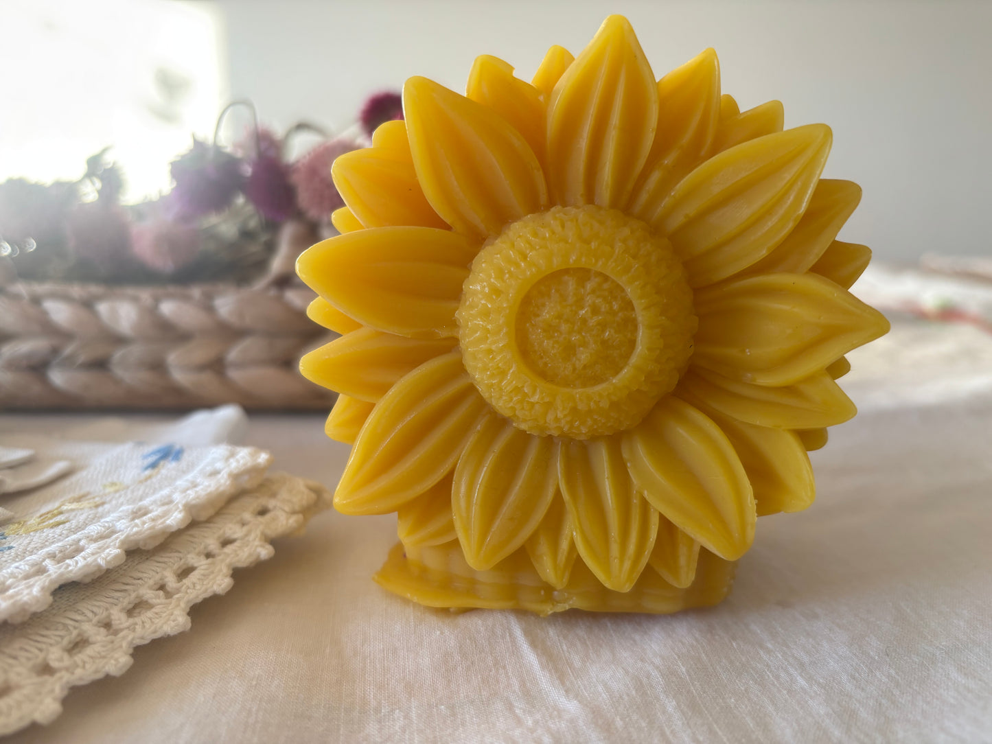 Blooming Sunflower Candle