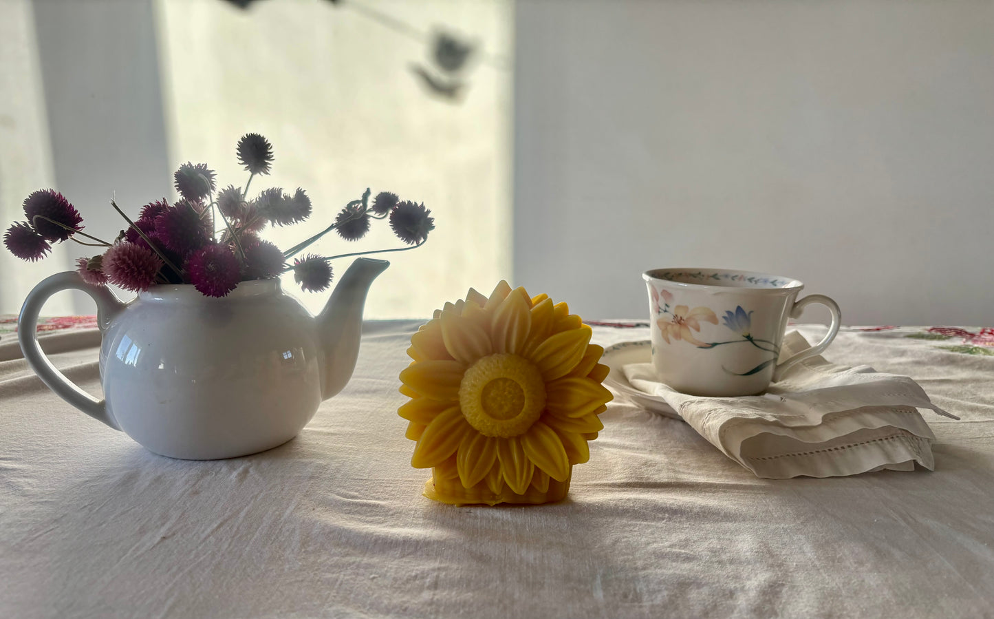 Blooming Sunflower Candle