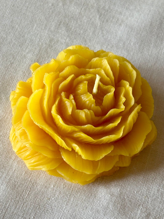Peony Beeswax Candle