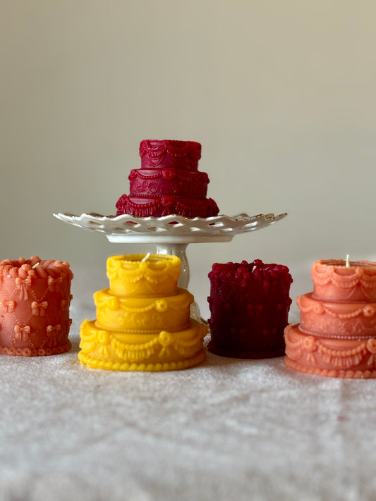Beeswax Cake Candles