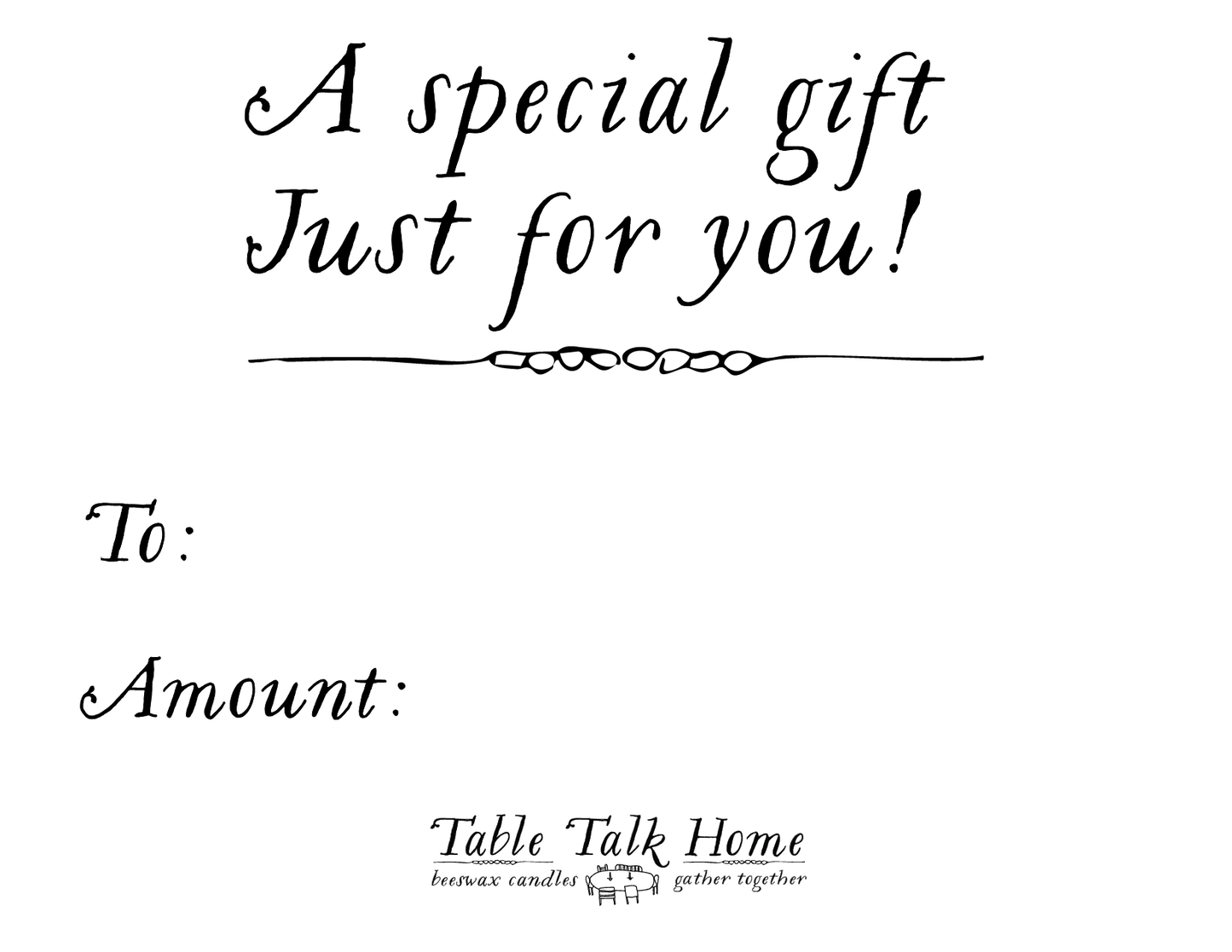 Table Talk Home Gift Card