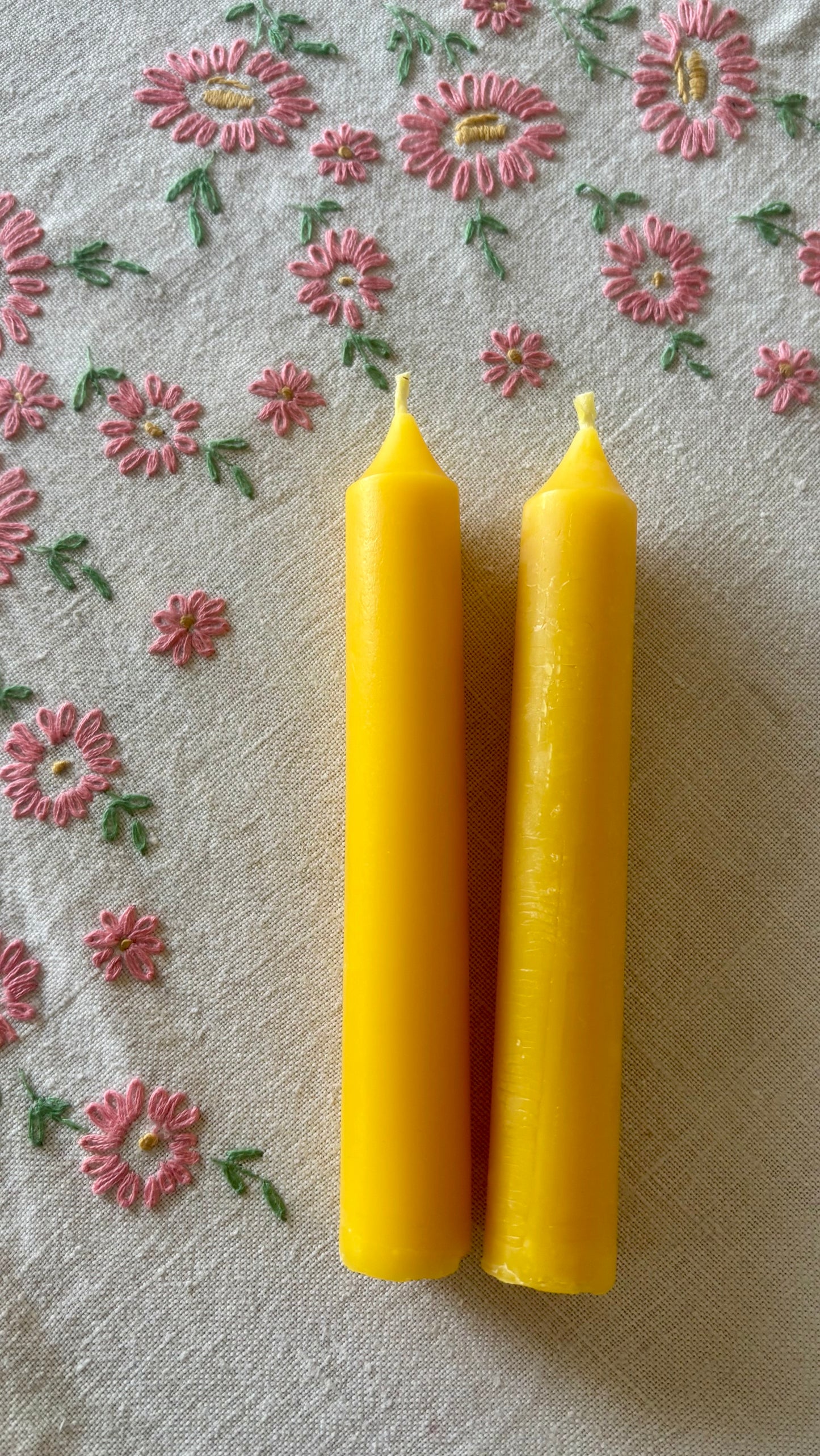 Pure Beeswax Taper Candles