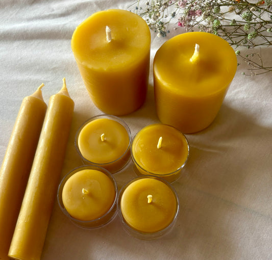 Sunshine & Honey Gift Set: Tea Lights, Votives & Tapers
