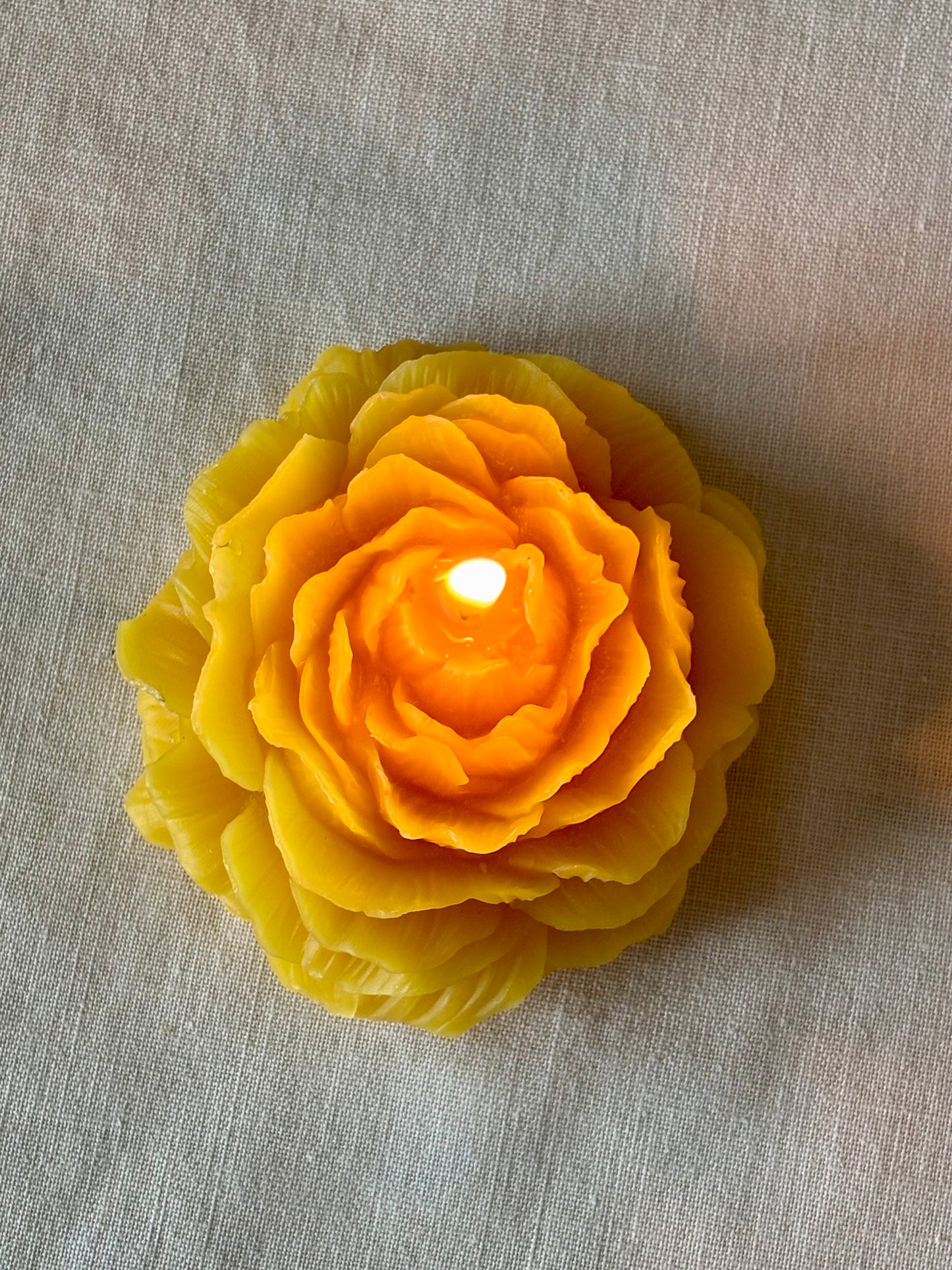 Peony Beeswax Candle