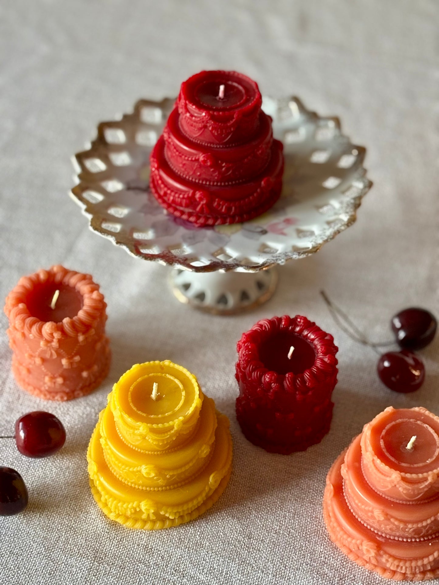 Beeswax Cake Candles