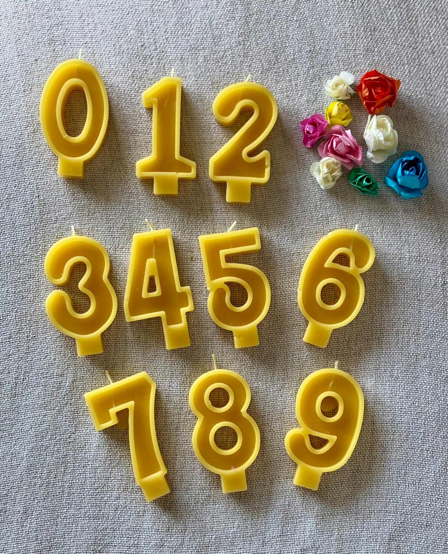 Beeswax Number Birthday Candles