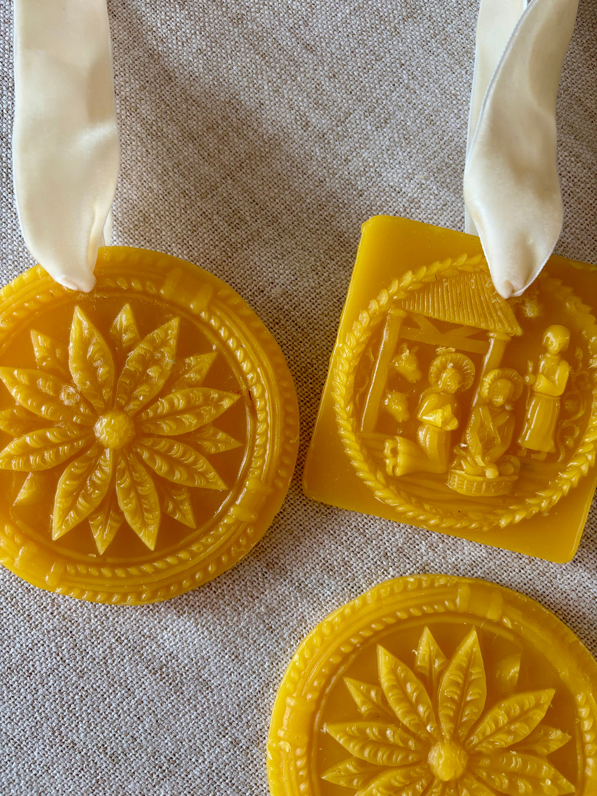 Springerle Beeswax Christmas Ornament