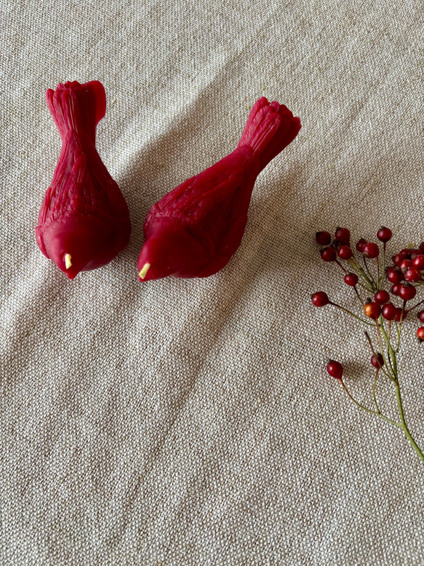 Gift Bundle- Cranberry Twirly Tapers & Peaceful Doves Beeswax Candles