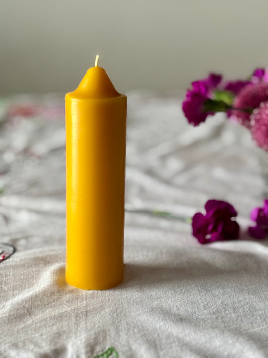 Homestead Beeswax Pillar Candle
