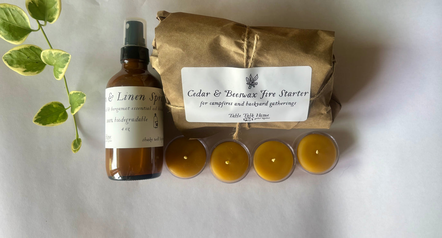 Gentleman’s Gift Set: Room Spray, Fire Starter & Tea Lights