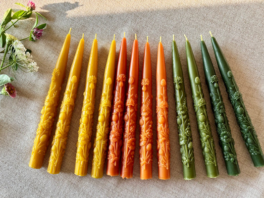 Wildflower Beeswax Tapers