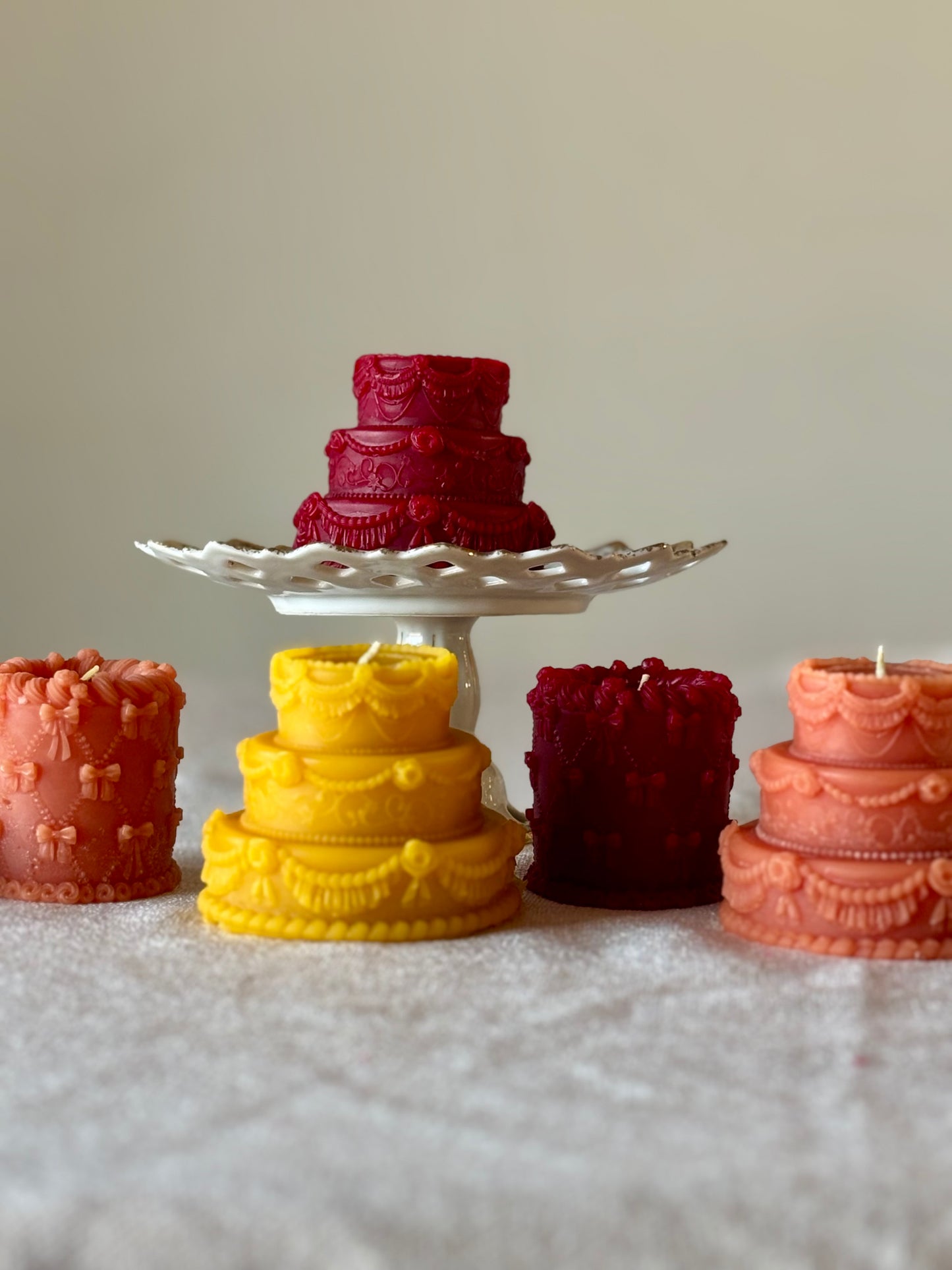 Beeswax Cake Candles