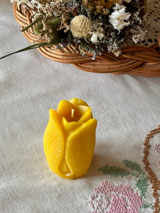 Tulip Beeswax Candle