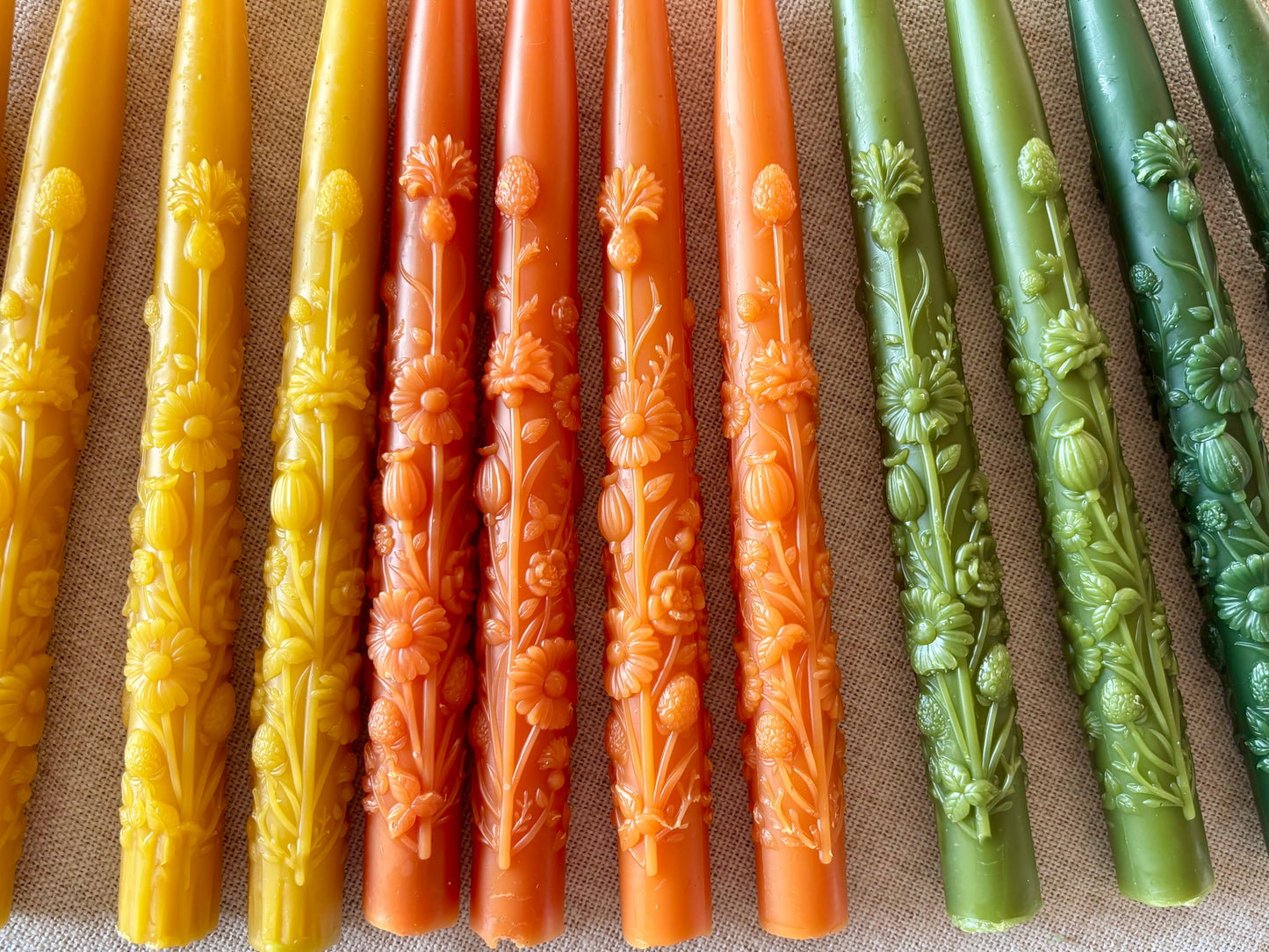 Wildflower Beeswax Tapers
