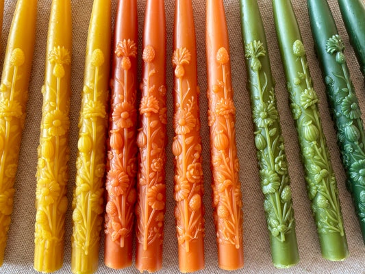 Wildflower Beeswax Tapers