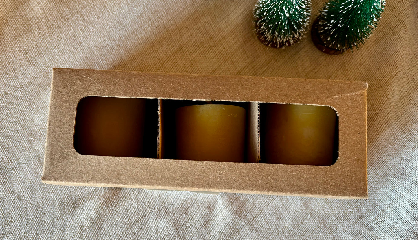 Sunshine & Honey Votive pack of 3