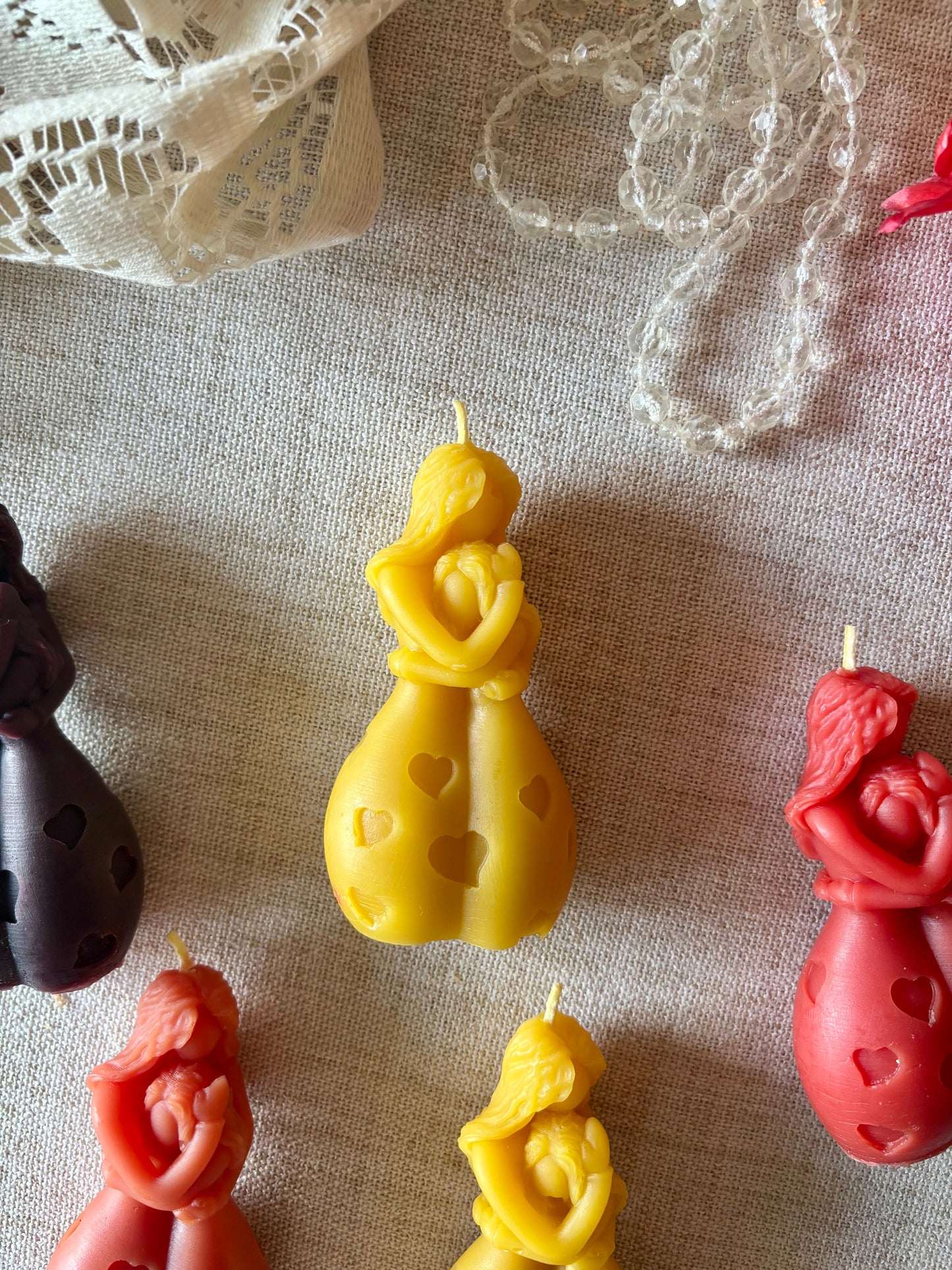 Mother & Daughter Beeswax Votive Candle