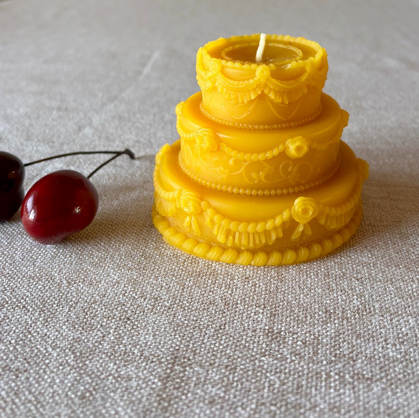 Beeswax Cake Candles